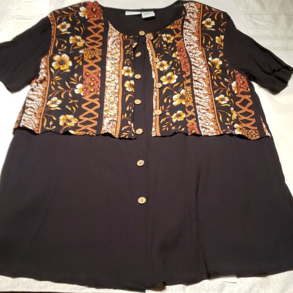 Tunic + Vest Illusion Top M Shirt NWOT